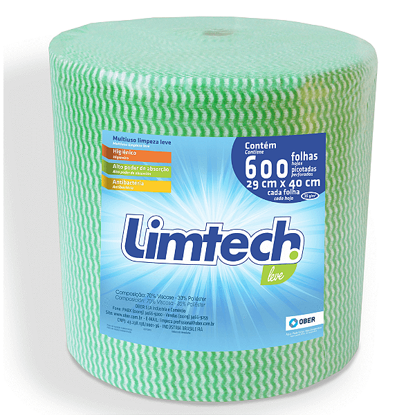 PANO MULTIUSO ECONOMICO 35G/M2 VERDE C/ 0,29X240MTS - OBER LIMTECH