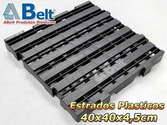 ESTRADO 40CMX40CMX4,5CM PRETO - POLIETILENO