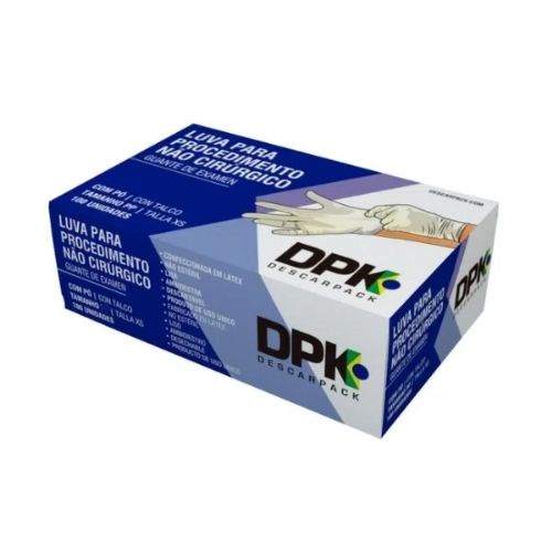 LUVA LATEX M SEM PO CX C/100 - DESCARPACK