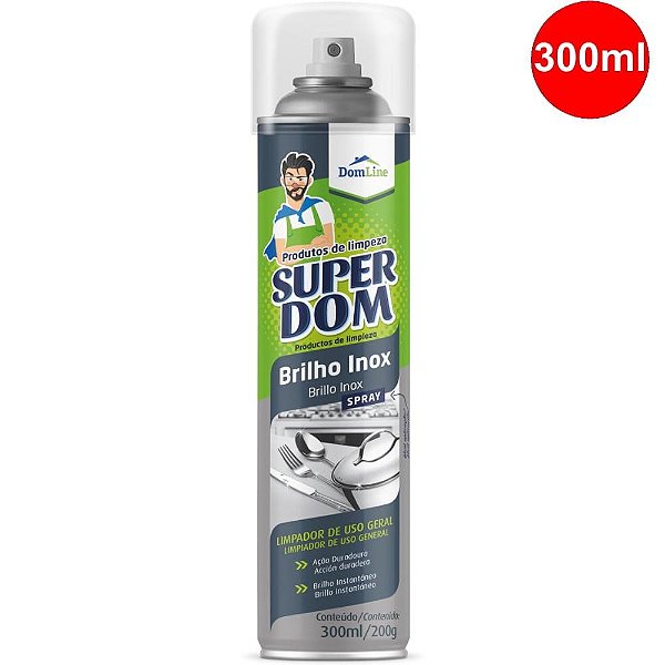 BRILHA INOX AEROSOL 300ML - SUPER DOM
