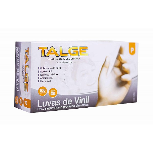 LUVA VINIL G COM PO CX C/100 - TALGE
