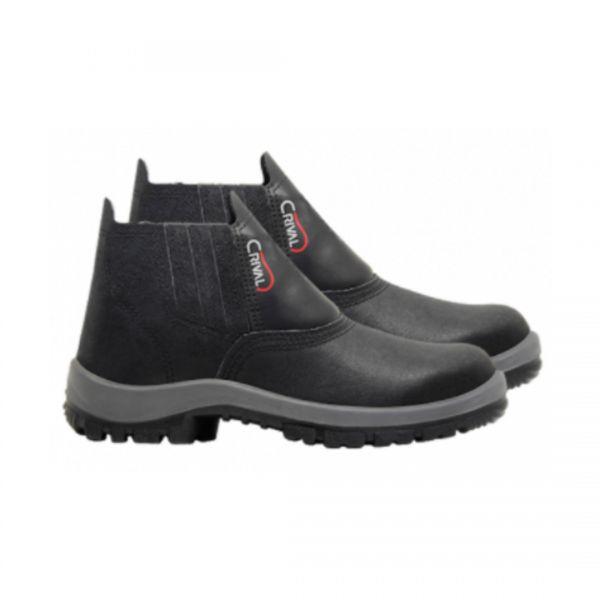 BOTINA DE COURO ELASTICO C/BICO PVC N39 - CRIVAL