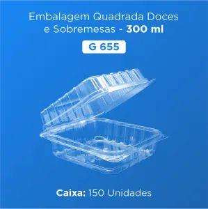 EMBALAGEM DOCE QUADRADO 300ML CX C/150 G655 - GALVANOTEK