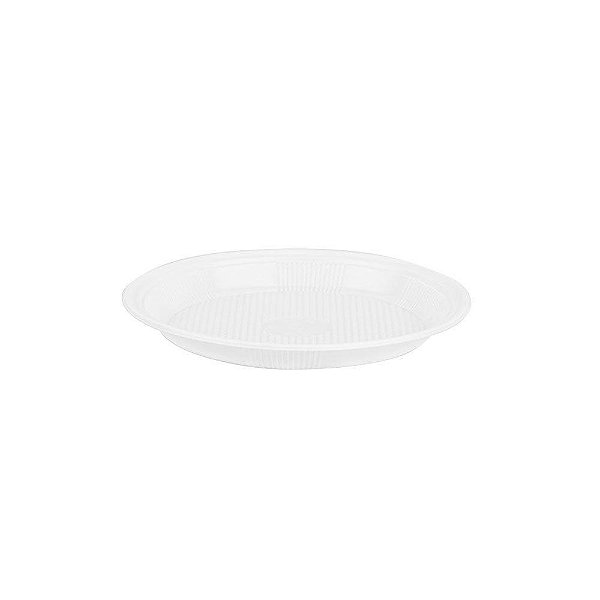PRATO PLASTICO BRANCO 15CM C/10 - BIPACK