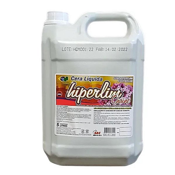 CERA LIQUIDA INCOLOR 5LTS - HIPERQUIMICA