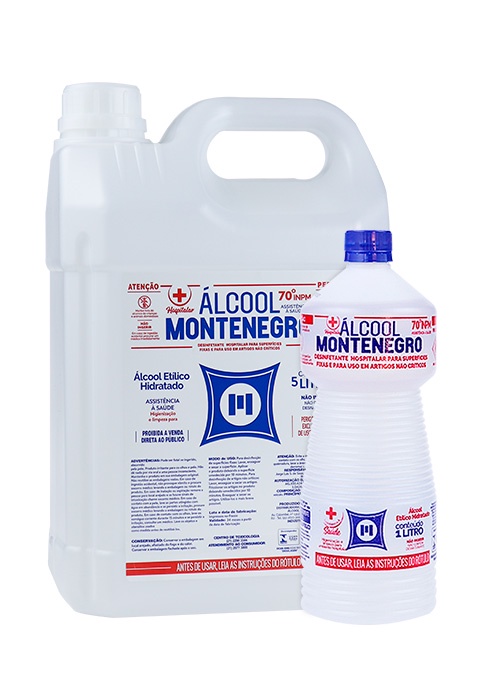ALCOOL LIQUIDO 70+ K888 HOSPITALAR C/ 5 LITROS - MONTENEGRO