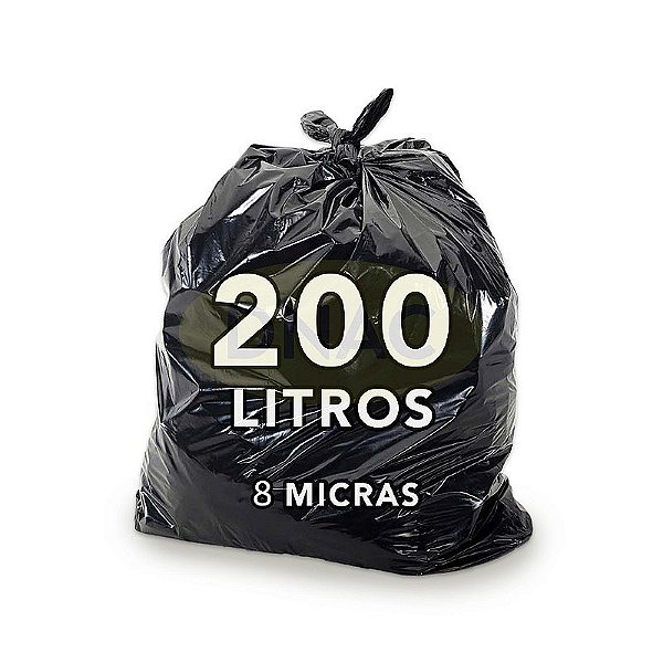 SACO DE LIXO TRANSPARENTE 200LTS LEVE C/100 ( ETIQUETA PRETA)