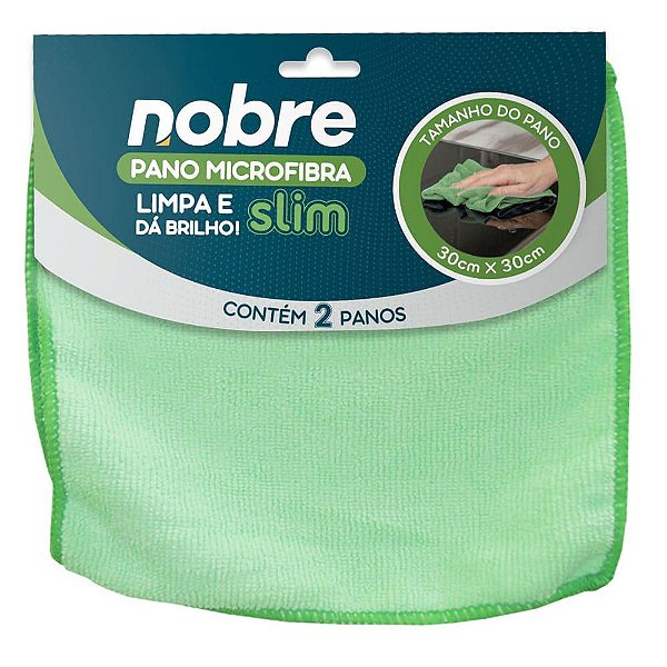 PANO MICROFIBRA 30X30 C/2 VERDE - NOBRE