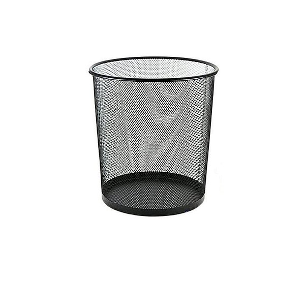CESTO P/LIXO ARAMADO PRETO 15L