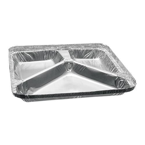 QUENTINHA DE ALUMINIO 3 DIVISOES 900ML CX C/100 - BRICOFLEX