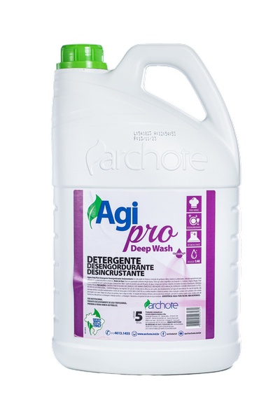 DETERGENTE DESENGORDURANTE E DESINCRUSTANTE ARCHOTE 5LTS - AGIPRO DEEP WASH