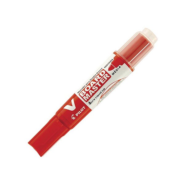 MARCADOR P/ QUADRO BRANCO RECARREGAVEL (V-BOARD MASTER) VERMELHO - PILOT
