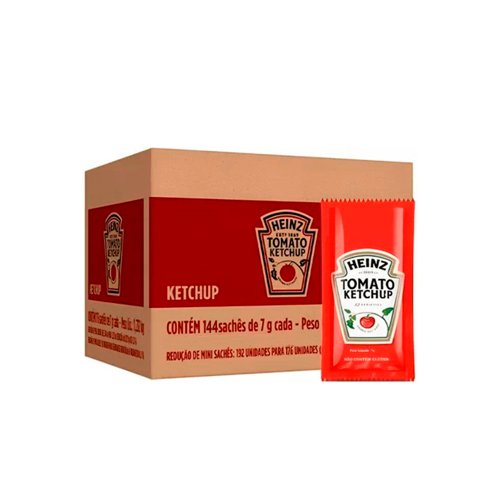 KETCHUP SACHET CX C/144 X 7GRS - HEINZ