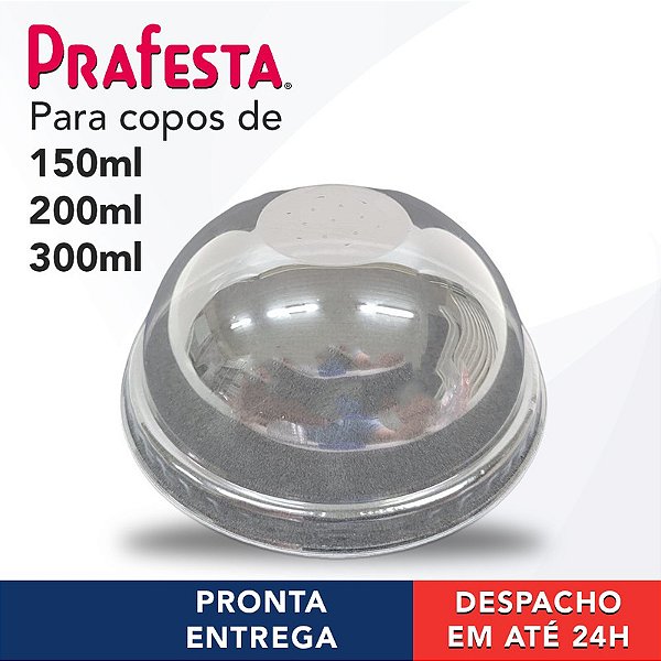 TAMPA BOLHA P/COPO SUPREMO 150/200/300ML - PRAFESTA C/50