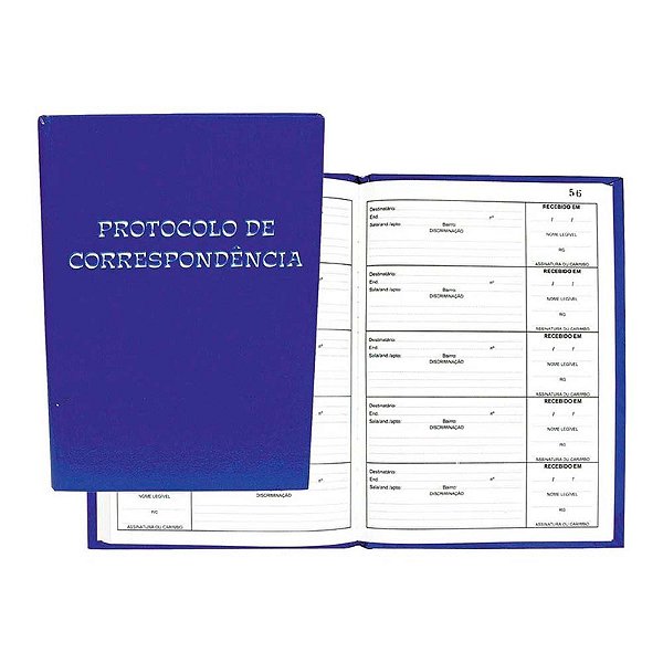 LIVRO PROTOCOLO DE CORRESPONDENCIA 148MM X 212MM C/100 FLS - TAMOIO