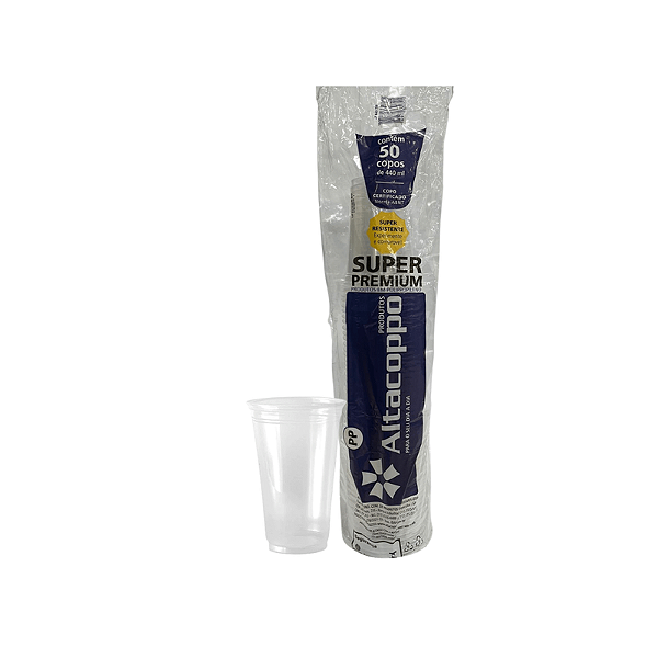COPO 440ML PP TRANSPARENTE - ALTACOPPO C/50