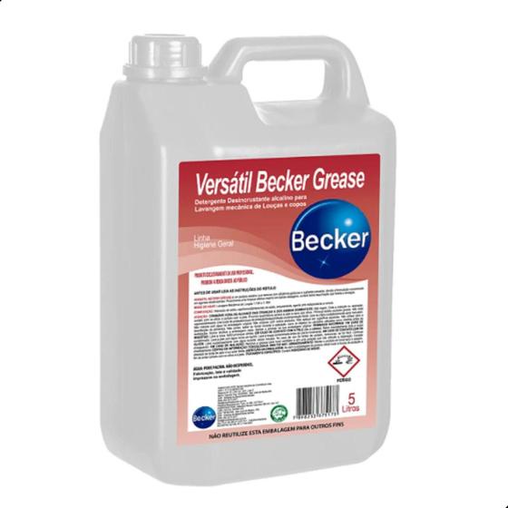 DETERGENTE P/ MAQUINA LAVAR VERSATIL BECKER GREASE 5L (PA2165) - BECKER