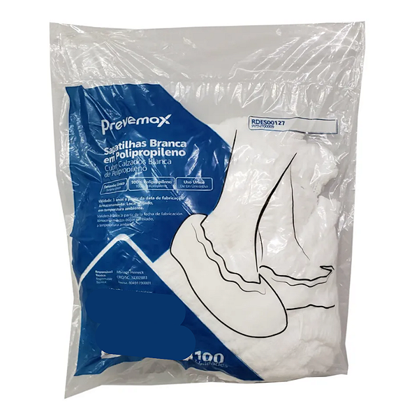 SAPATILHA PROPE TNT BRANCA C/100 - PREVEMAX
