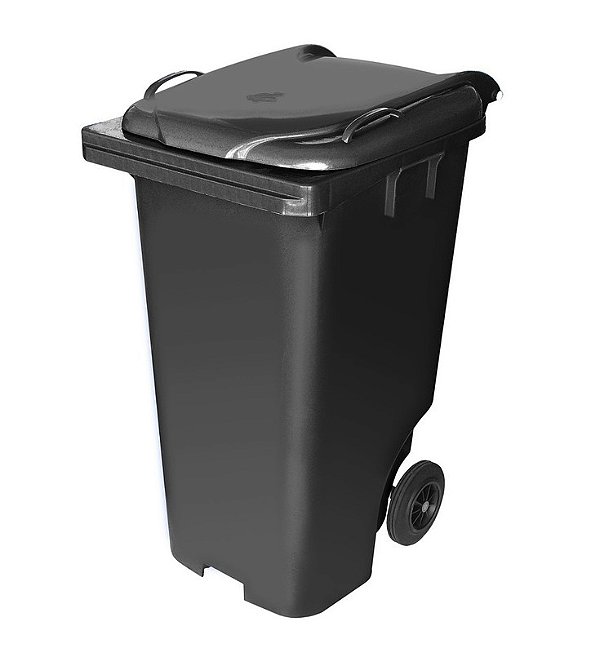 CONTENTOR DE LIXO 240LTS EURO PRETO C/ RODAS