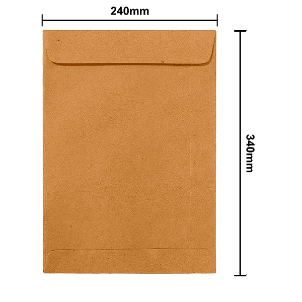 ENVELOPE KRAFT NATURAL 240MM X 340MM C/50 - FILIMAIL