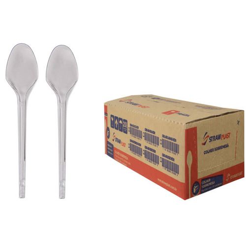 COLHER LEVE SOBREMESA CRISTAL CX C/1000 - STRAW
