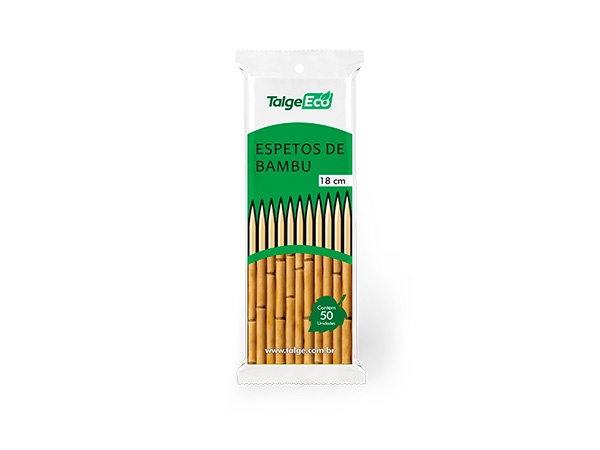 ESPETO BAMBU 18CM PCT C/50 - TALGE