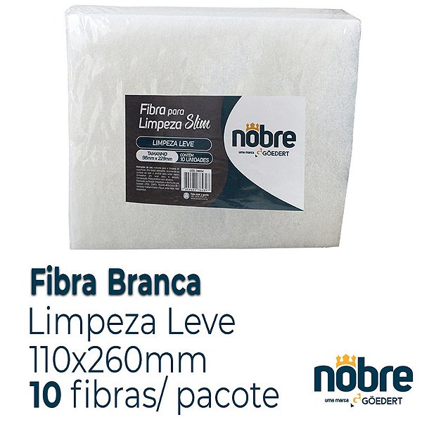 FIBRA MACIA LIMPEZA LEVE SLIM 98MM X 229MM BRANCA - NOBRE