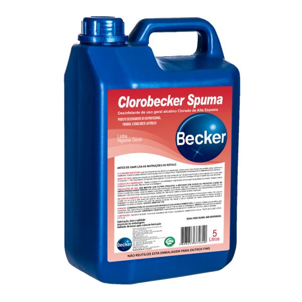 DESINFETANTE ALCALINO CLORADO CLOROBECKER SPUMA 5L (PA2068) - BECKER