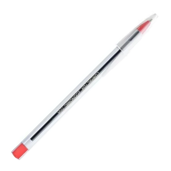 CANETA ESFEROGRAFICA VERMELHA 0.8MM - COMPACTOR ECONOMIC FINA