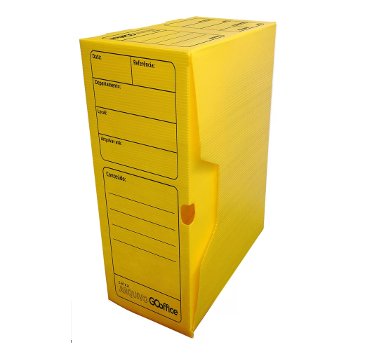 ARQUIVO MORTO OF 350X250X130 - AMARELO - POLIBRAS
