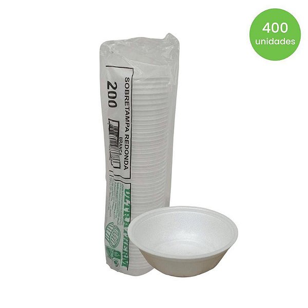 POTE TERMICO ISOPOR 200ML FD C/400 - (MR200) - ULTRATHERM