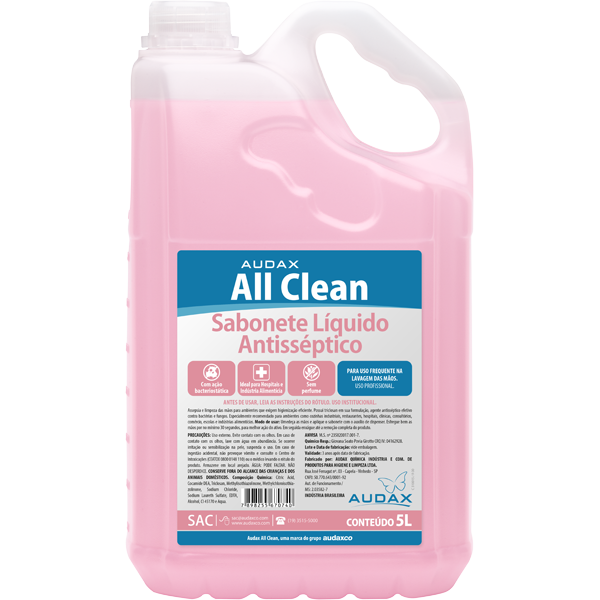 SABONETE ALL CLEAN ANTISSEPTICO  5LTS - AUDAX