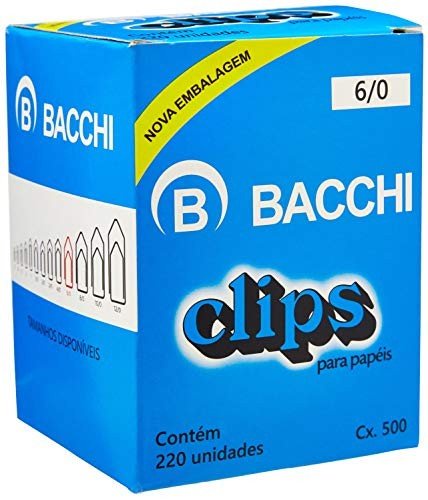 CLIPS 6/0 GALVANIZADO LINHA PREMIUM CX C/220 - BACCHI