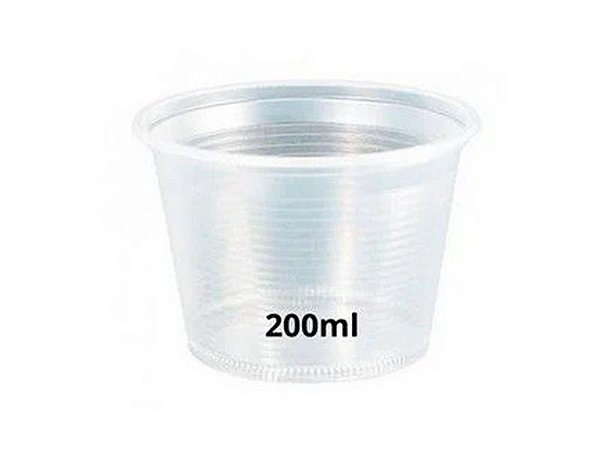 POTE 200ML TRANSPARENTE CX C/1000  (20X50) - COPOPLAST