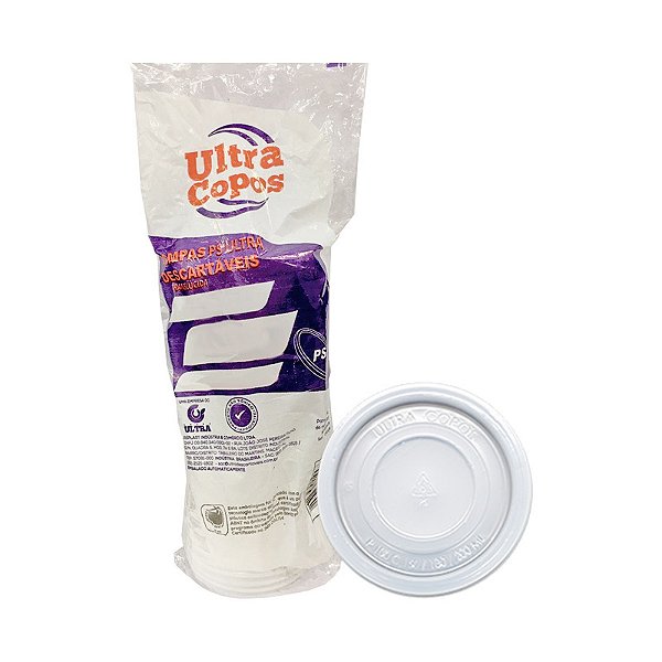 TAMPA PLASTICA P/COPO 770ML S/ FURO - ULTRA C/50