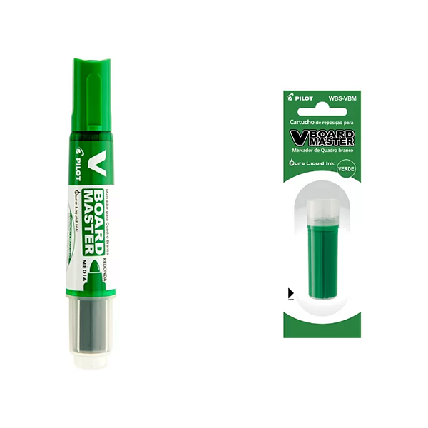 MARCADOR P/ QUADRO BRANCO VERDE - KIT