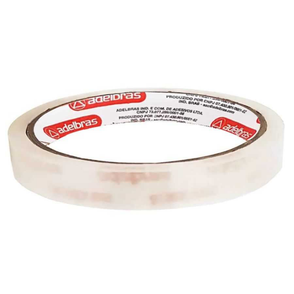 FITA ADESIVA TRANSPARENTE 12MM X 50MTS C/10 - ADELBRAS