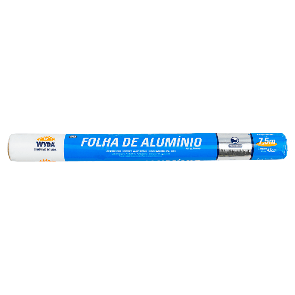 PAPEL ALUMINIO 0,45 X 7,5 MTS - PRA VIAGEM