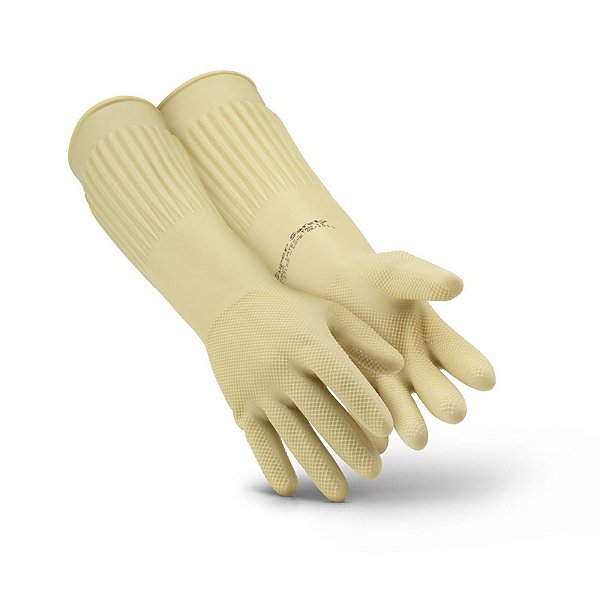 LUVA RANHURADA LATEX G (9) BEGE - SUPER SAFETY
