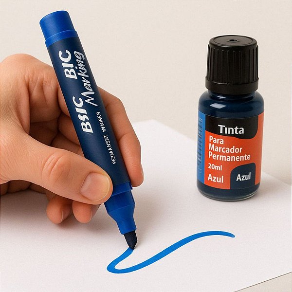 MARCADOR PERMANENTE AZUL - BIC MARKING