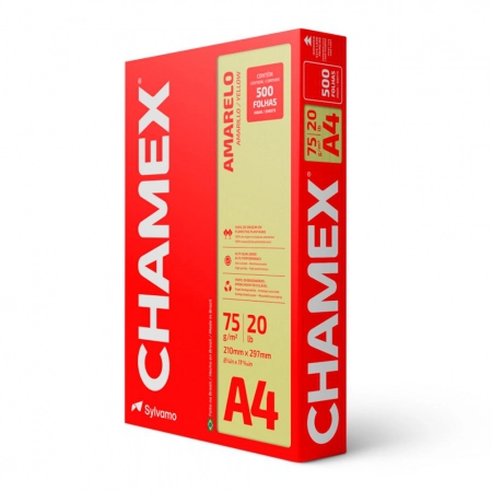 PAPEL A4 AMARELO 75G CHAMEX 500 FLS