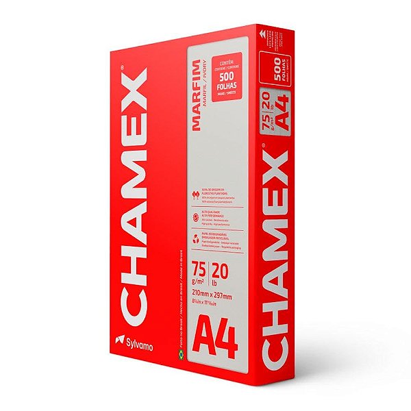 PAPEL A4 MARFIM 75G CHAMEX 500 FLS