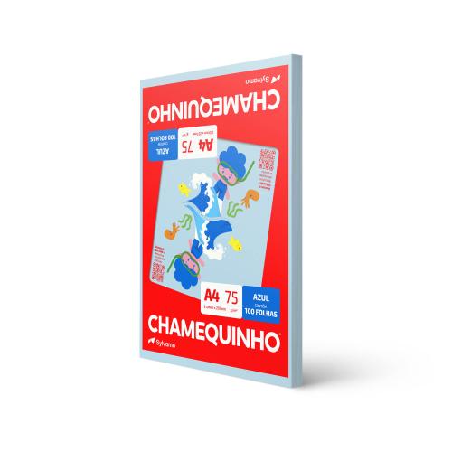 PAPEL A4 AZUL CHAMEQUINHO 100 FLS