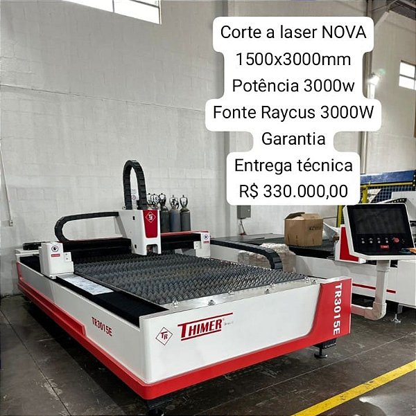 Corte a Laser 1500x3000mm Potencia 3000w
