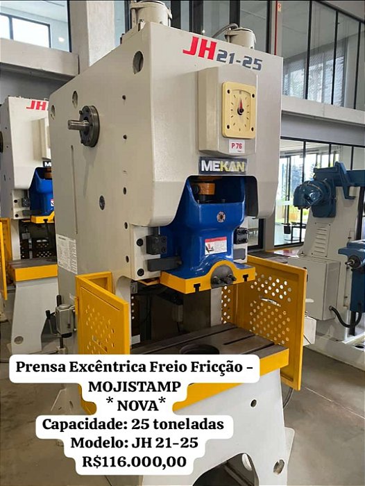 Prensa Excêntrica Freio Fricção 25 Toneladas