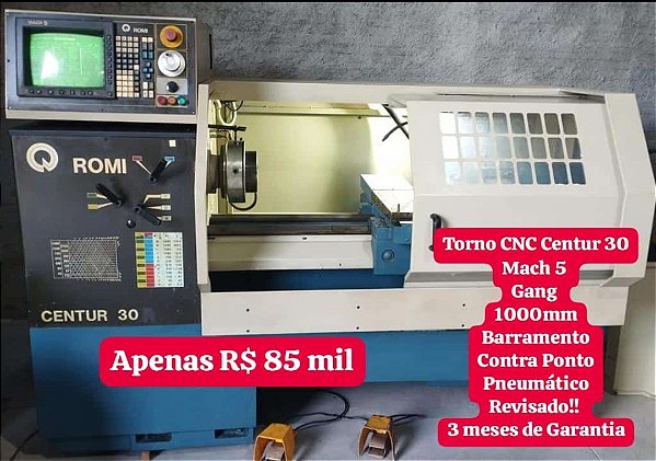 Torno Cnc Romi Centur 30RV Mach5