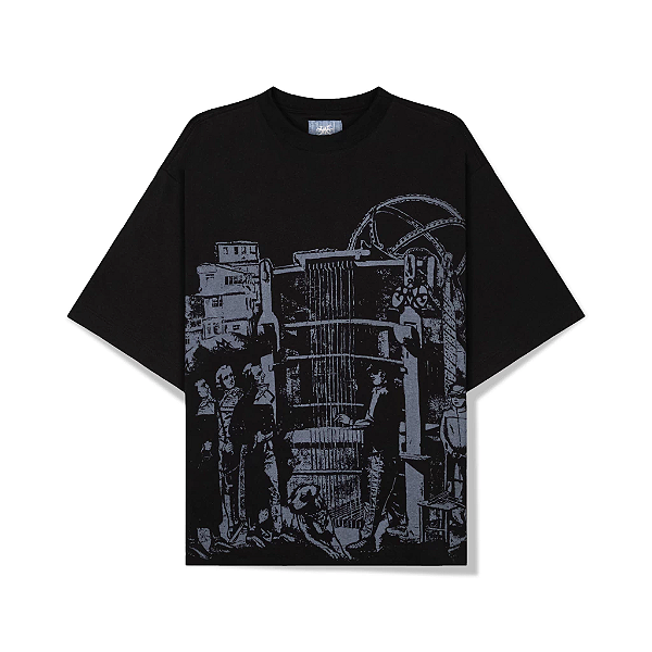 BOXY TEE REUNIÃO DA LIDERANÇA DOWN MINACCI BLACK