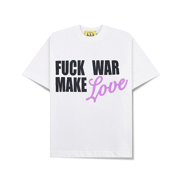 CAMISETA FUCK WAR MAKE LOVE WHITE