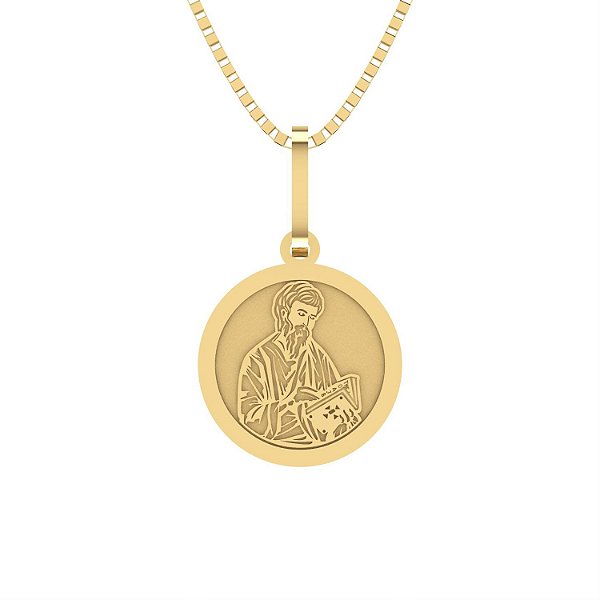 Pingente São Mateus 1CM Ouro 18k