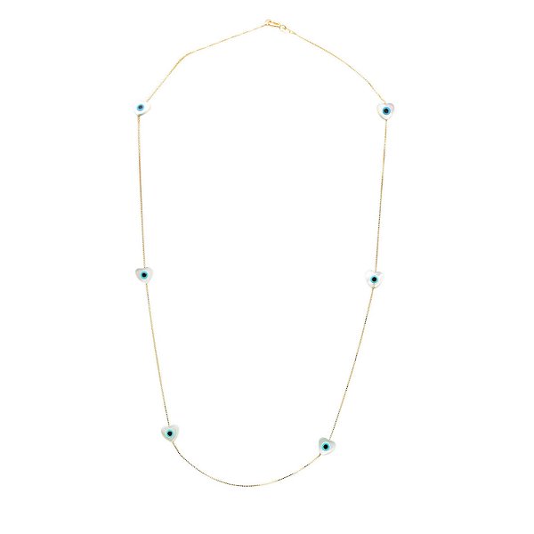 Choker Olho Grego - Ouro 18k